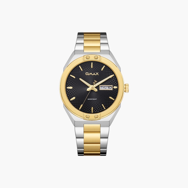 OMAX Two-Tone Stainless Steel Watch for Men - Image 1